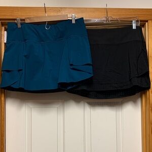 Athleta Teal and Black Athletic Skorts Duo